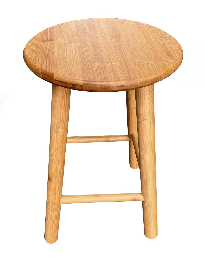 Better Homes & Gardens Round 18 in High Backless Bamboo Stool/Adult Footrest for Indoor Use