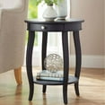 thumbnail image 1 of Better Homes & Gardens Round Accent Table with Drawer, Black, 1 of 4
