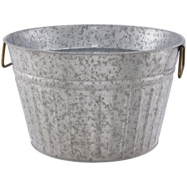Better Homes & Gardens - Round Galvanized Tub BH28-056-099-46, 15.0 in L x 15.0 in W
