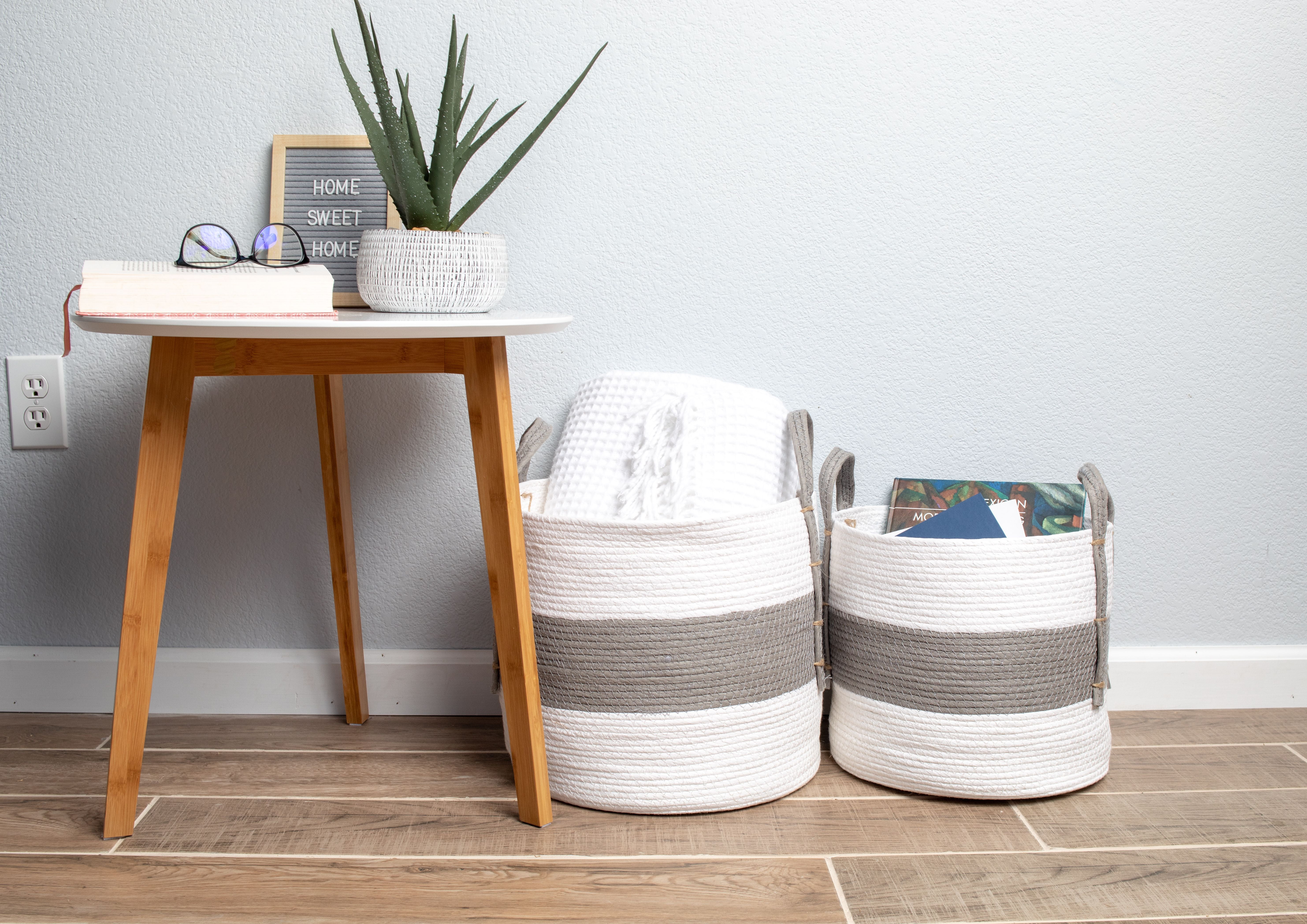 Organize Your Home With Stylish Woven Nordic Cotton Rope - Temu