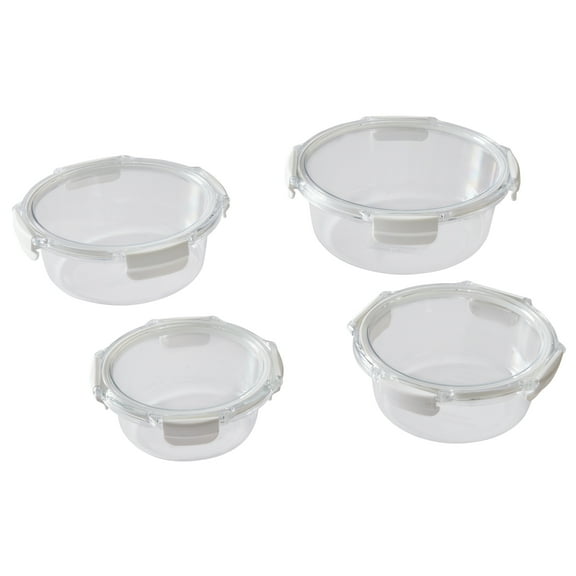 Better Homes & Gardens Round Tritan Food Storage Container with Tritan Lid. Set of 4, 8 Pieces