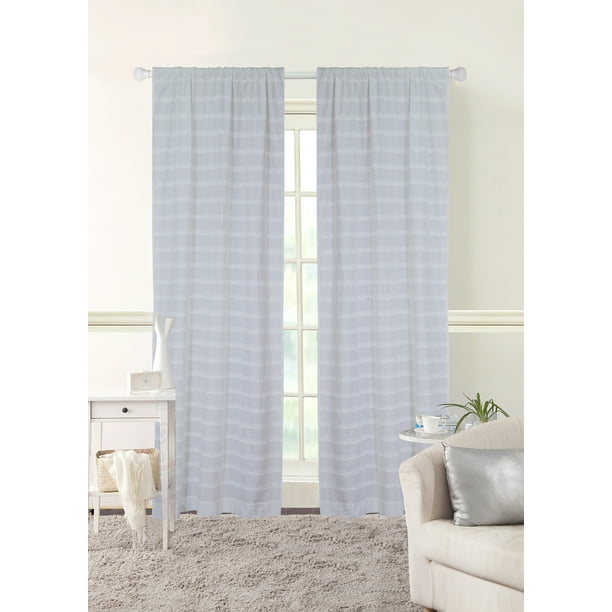 Better Homes & Gardens Ruffle Stripe Single Window Curtain Panel