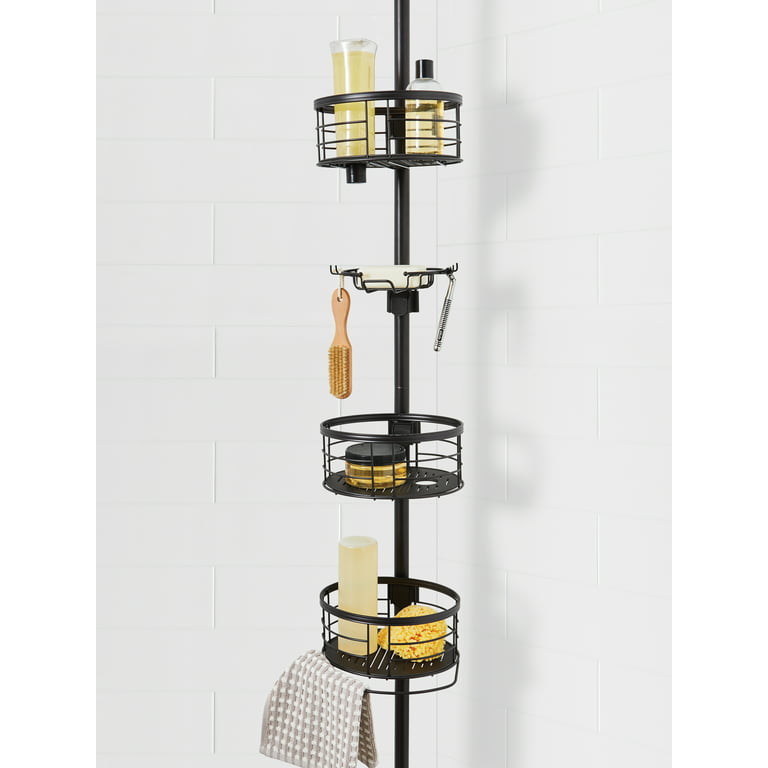 Better Homes & Gardens Rust-Resistant Tension Pole Shower Caddy, 3
