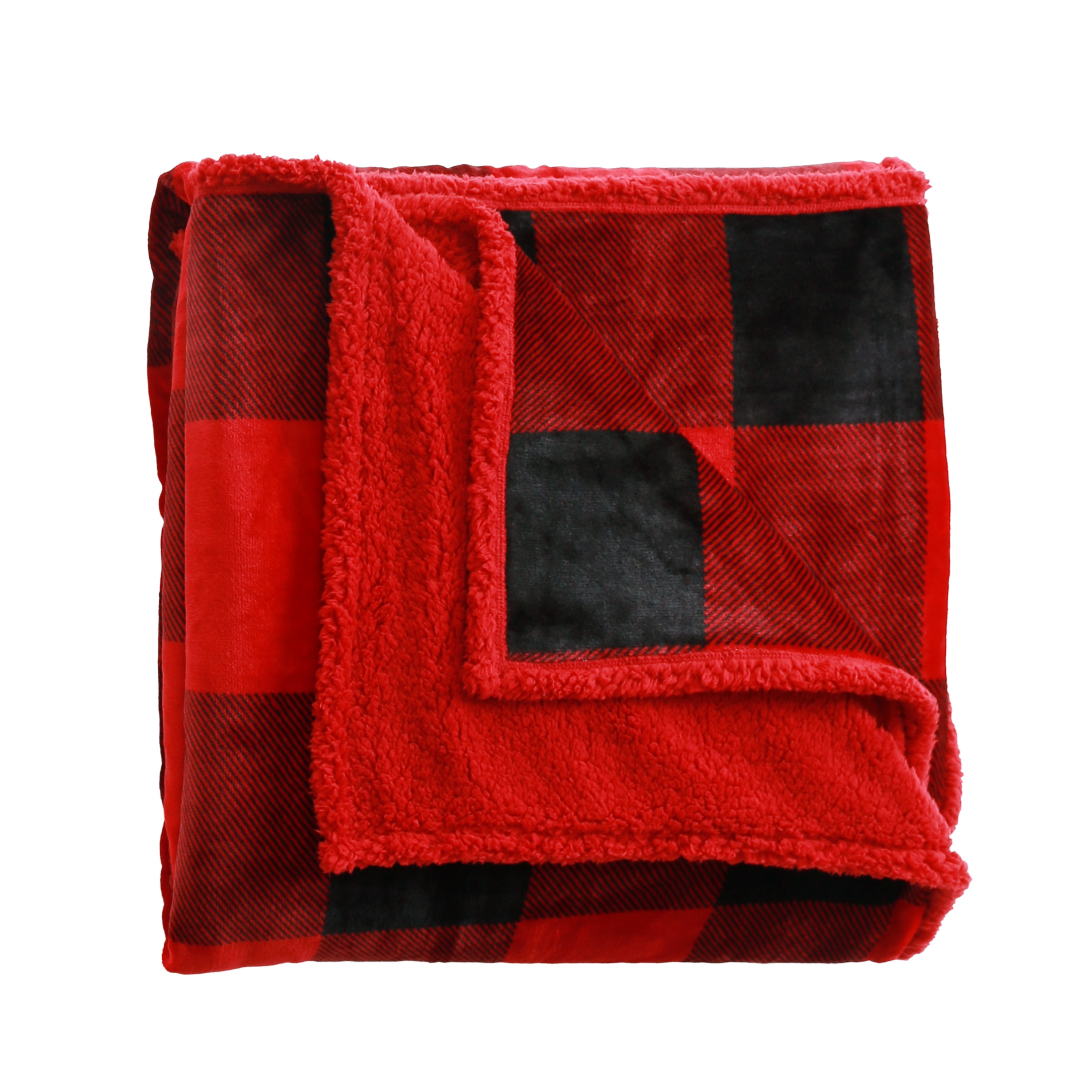 Better Homes & Gardens Rustic Red buffalo plaid Polyester Reversible ...