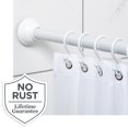 thumbnail image 1 of Better Homes & Gardens Rustproof Aluminum Permanent-Mount Shower Curtain Rod, 43" - 72", White, 1 of 6