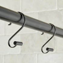 Better Homes & Gardens S-Shape Rustproof Stainless Steel Shower Hooks with T-Bar Ends, Black, 12