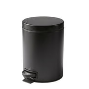Better Homes & Gardens 1.3 Gallon Matte Black Metal Bathroom Wastebasket with Removable Liner