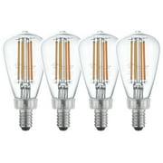 Better Homes & Gardens ST12 LED Light Bulb, 4.5-Watt (60W Equiv.) Soft White Dimmable E12 Base, 4PK