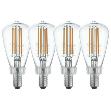 Better Homes & Gardens ST12 LED Light Bulb, 4.5-Watt (60W Equiv.) Soft White Dimmable E12 Base, 4PK