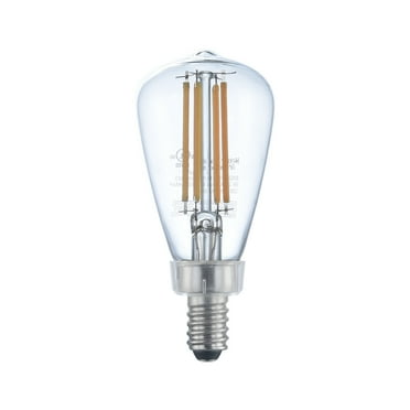 Better Homes & Gardens ST12 LED Light Bulb, 4.5 Watts (60W Equivalent) Soft White, E12 Base, 2 Pack