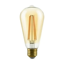 Better Homes & Gardens ST19 Dimmable LED Bulb, 5.5-Watt (60W Equiv.) Amber Glass E26 Base (2 Pack)