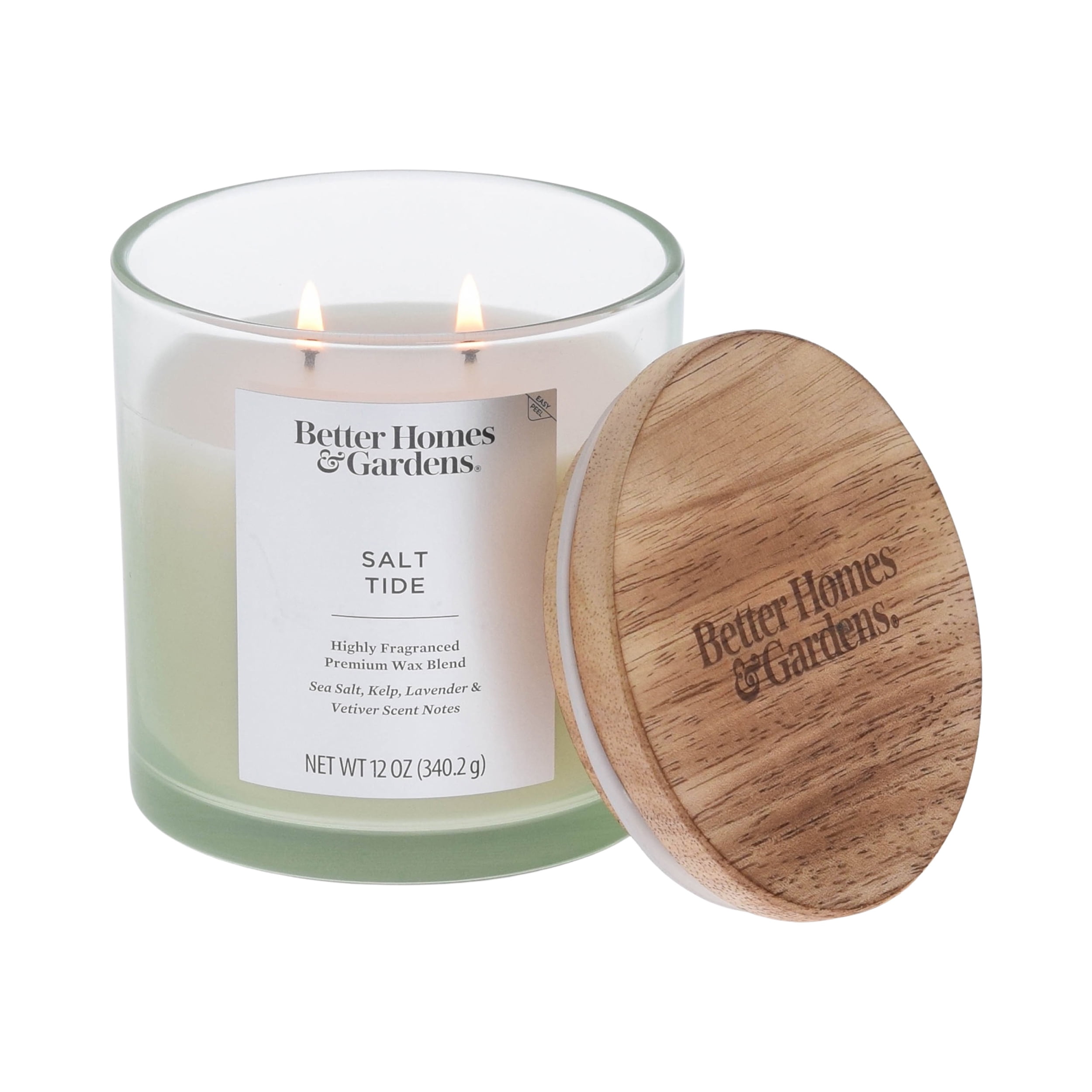 Better Homes & Gardens Salt Tide Scented 2-Wick Ombre Jar Candle 12oz