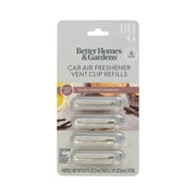 Better Homes & Gardens Salted Coconut Mahogany Scented Car Vent Diffuser Refill 4 Pack Set, 2 ml