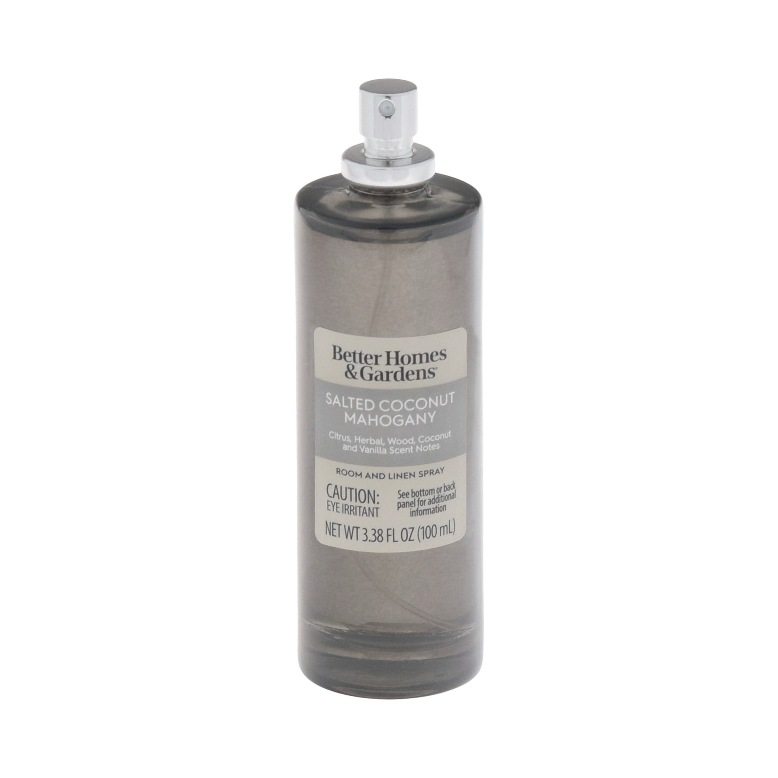 Better Homes and Gardens Salted Coconut and Mahogany Scented Room and Linen Spray 3.38 Fl Oz (100mL).