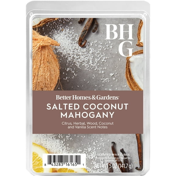 Better Homes & Gardens Salted Coconut & Mahogany Scented Wax Melts Value Pack, 5 oz