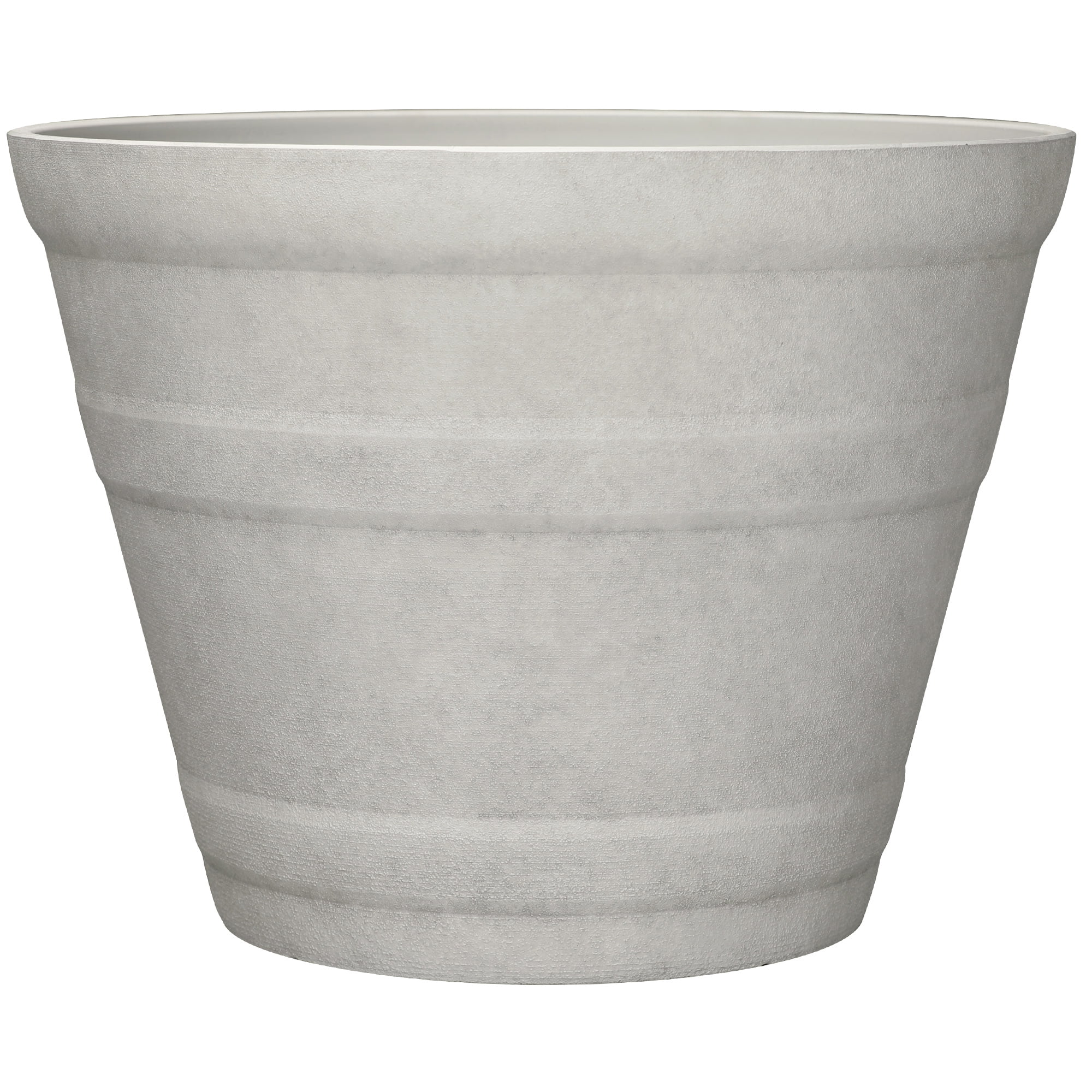 Better Homes & Gardens Sandy Recycled Resin Planter, Vanilla Dream, 21.8in x 21.8in x 16.5in