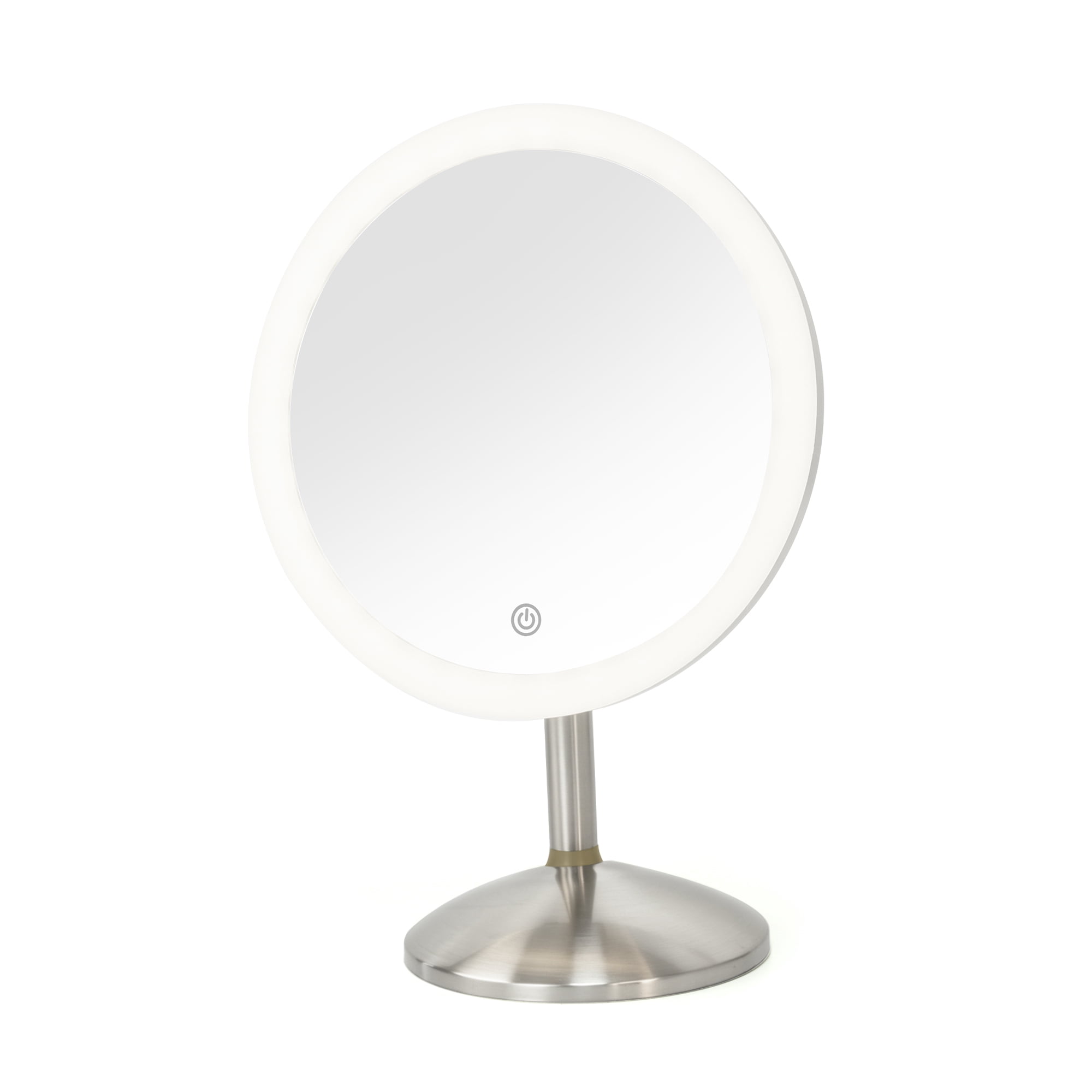 Better Homes & Gardens Satin Nickel LED Standard One-Sided Vanity Mirror