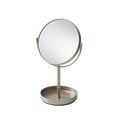 thumbnail interactive-video image 1 of Better Homes & Gardens Satin Nickel Metal Dual Sided Vanity Mirror, 1 of 5