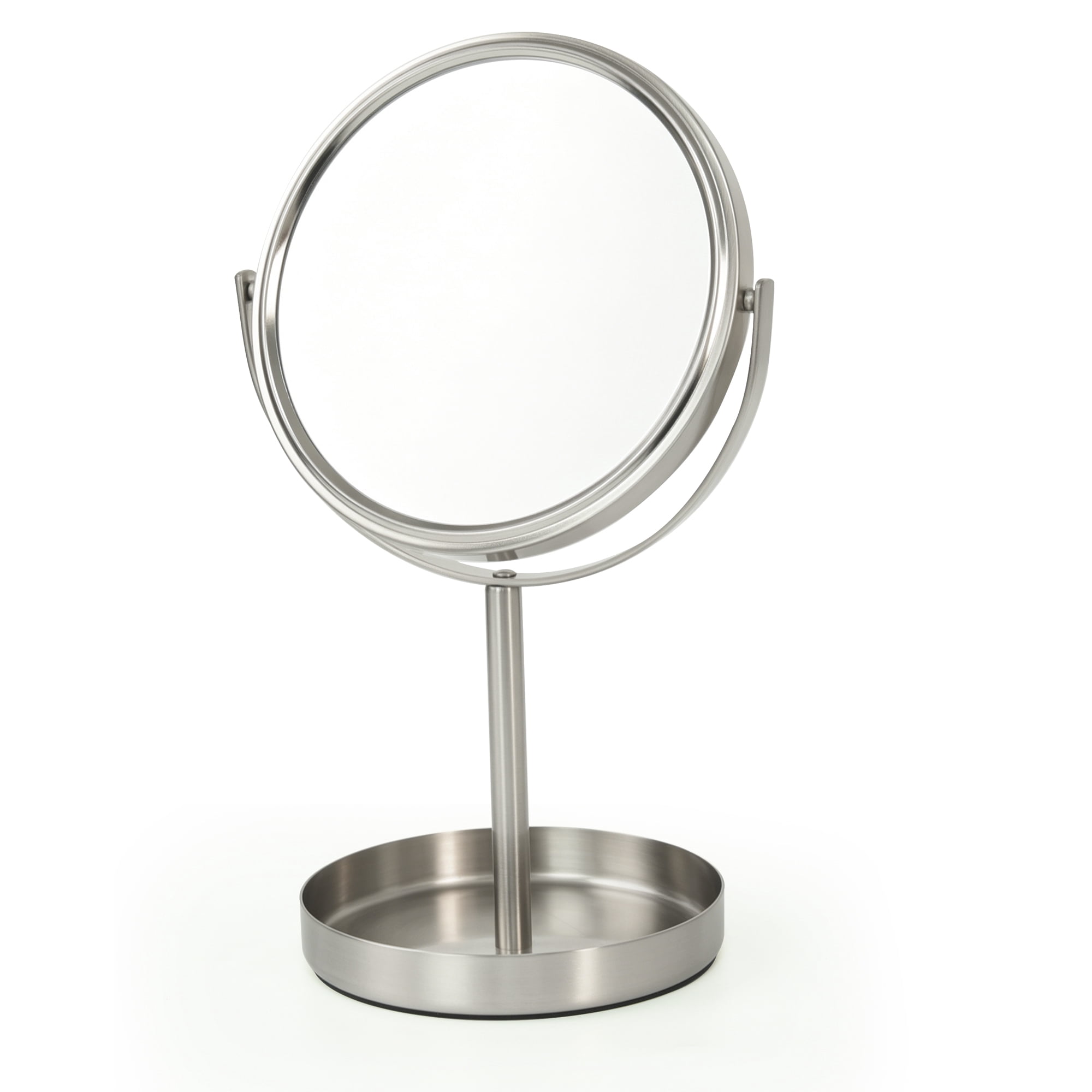 Better Homes & Gardens Satin Nickel Metal Mirror(featuring one side as a standard mirror).