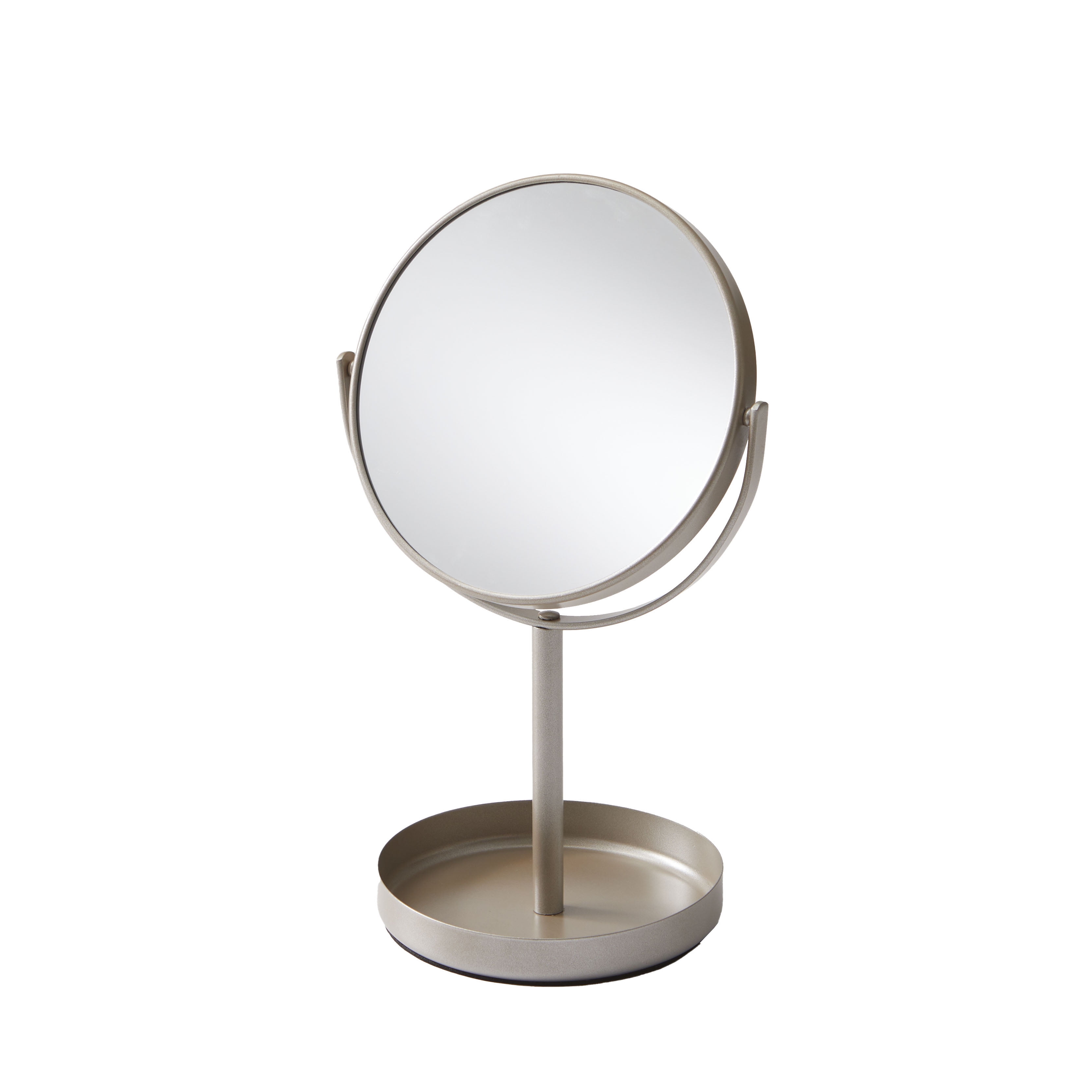 Better Homes & Gardens Satin Nickel Metal Mirror(featuring one side as a standard mirror).