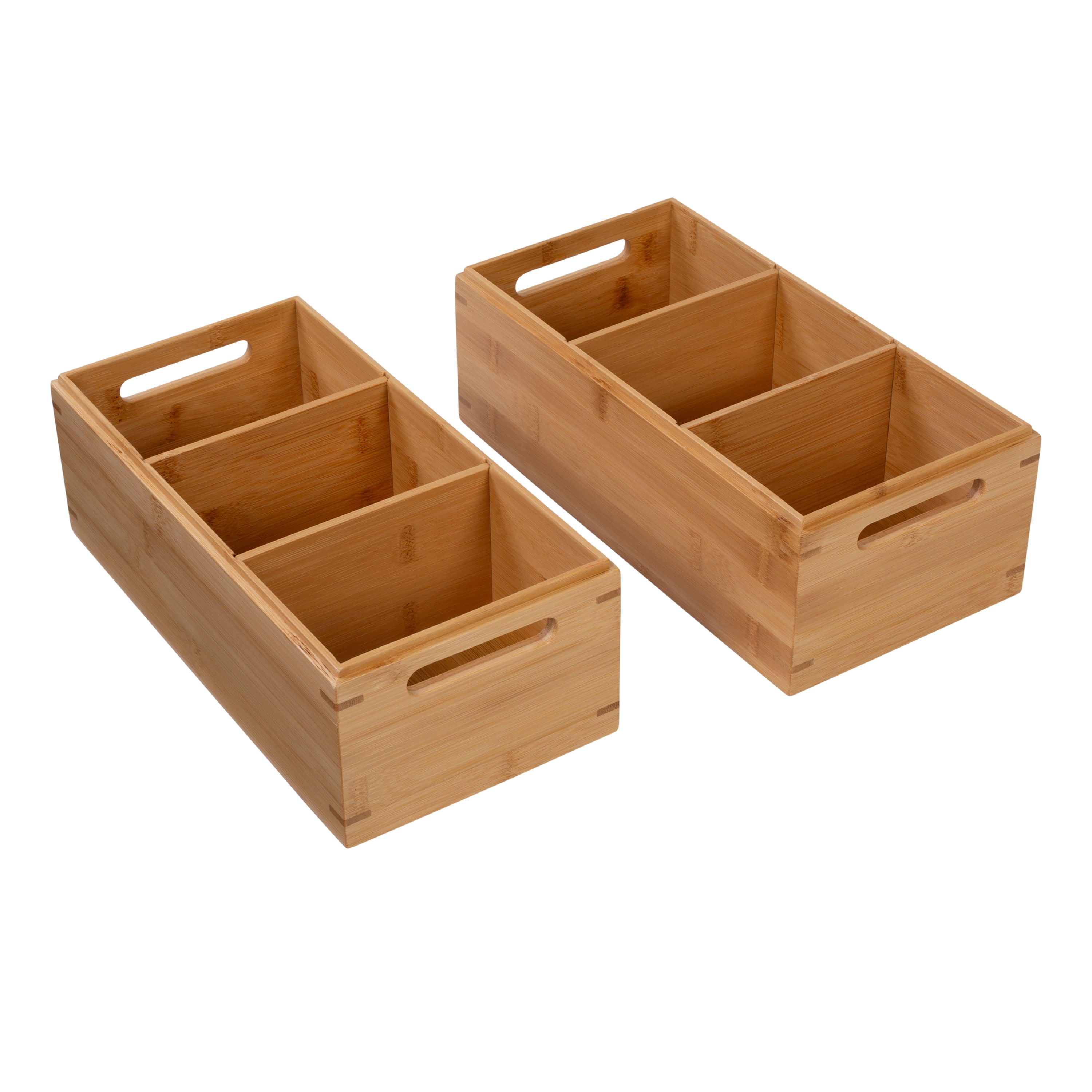 Better Homes & Gardens Set of 2 Bamboo Pantry Organizer Boxes with