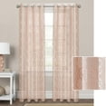 thumbnail image 1 of Better Homes & Gardens Sheer Velvet Cross Cut Trellis Window Curtain Panel, 1 of 3