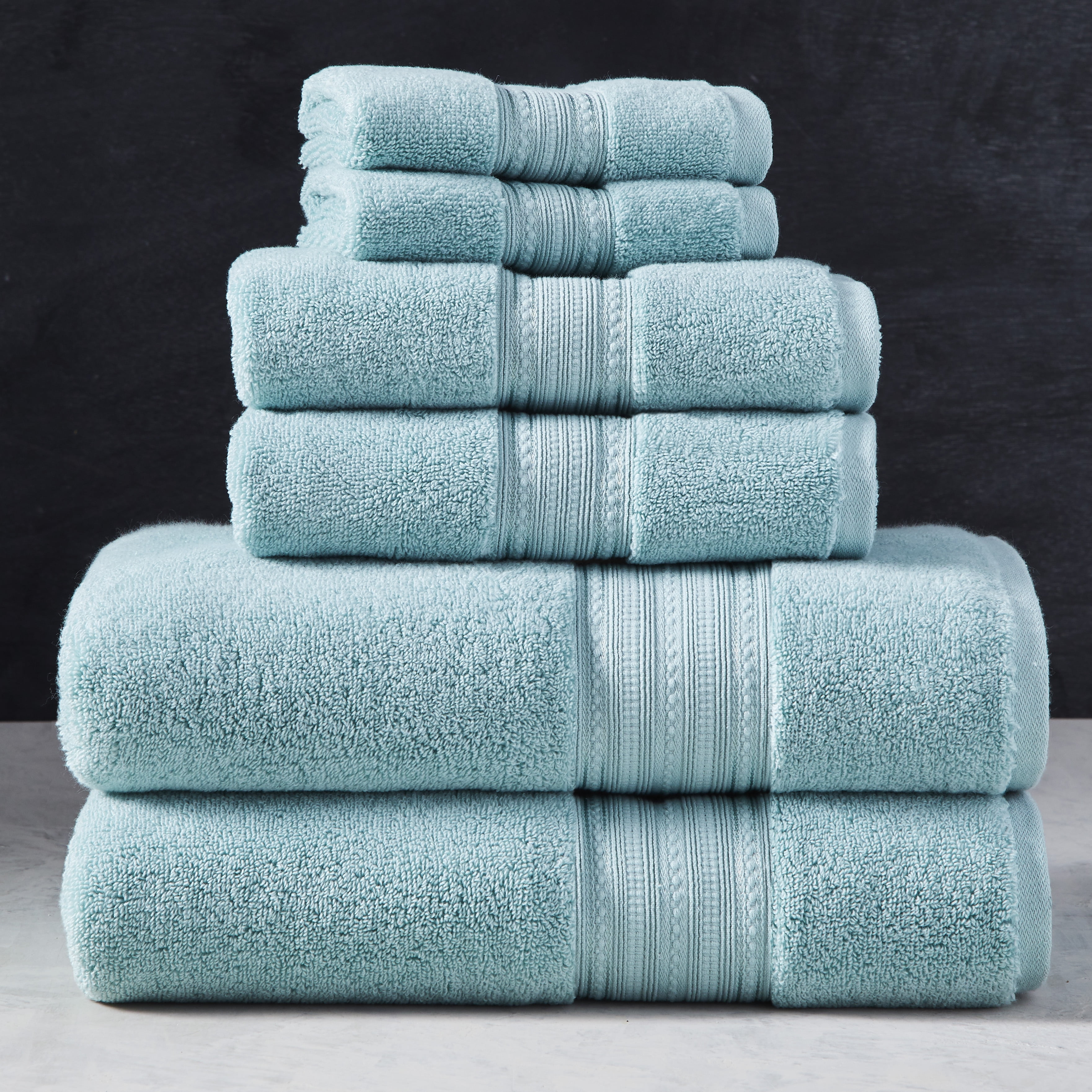 Better Homes & Gardens Signature Soft 6 Piece Solid Towel Set, Gray Shadow, Size: 6-Piece Bath Set