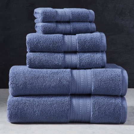Better Homes & Gardens Signature Soft 6 Piece Solid Towel Set, Insignia Blue