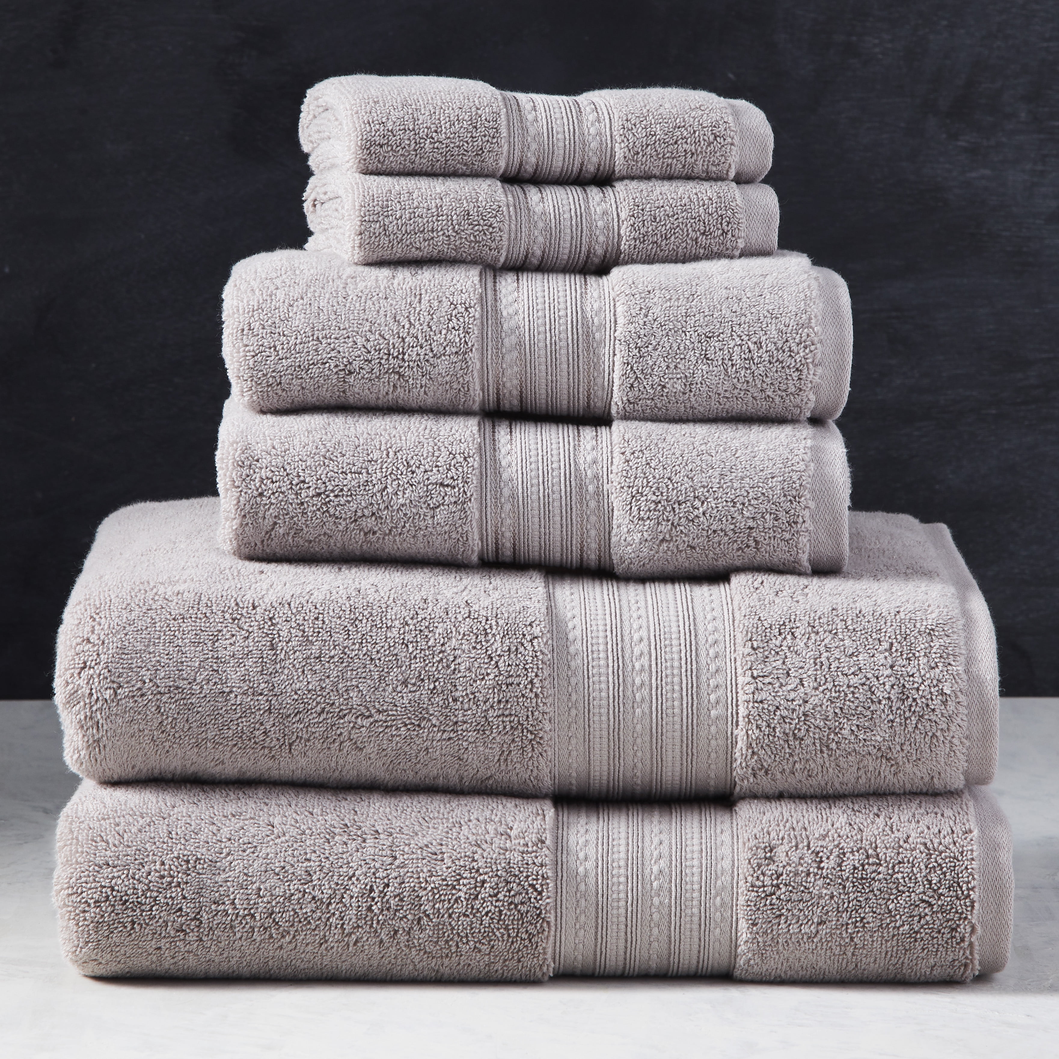 The Wonderfully Soft Six Piece Bath Towel Bundle | Origanami by hülyahome Stone