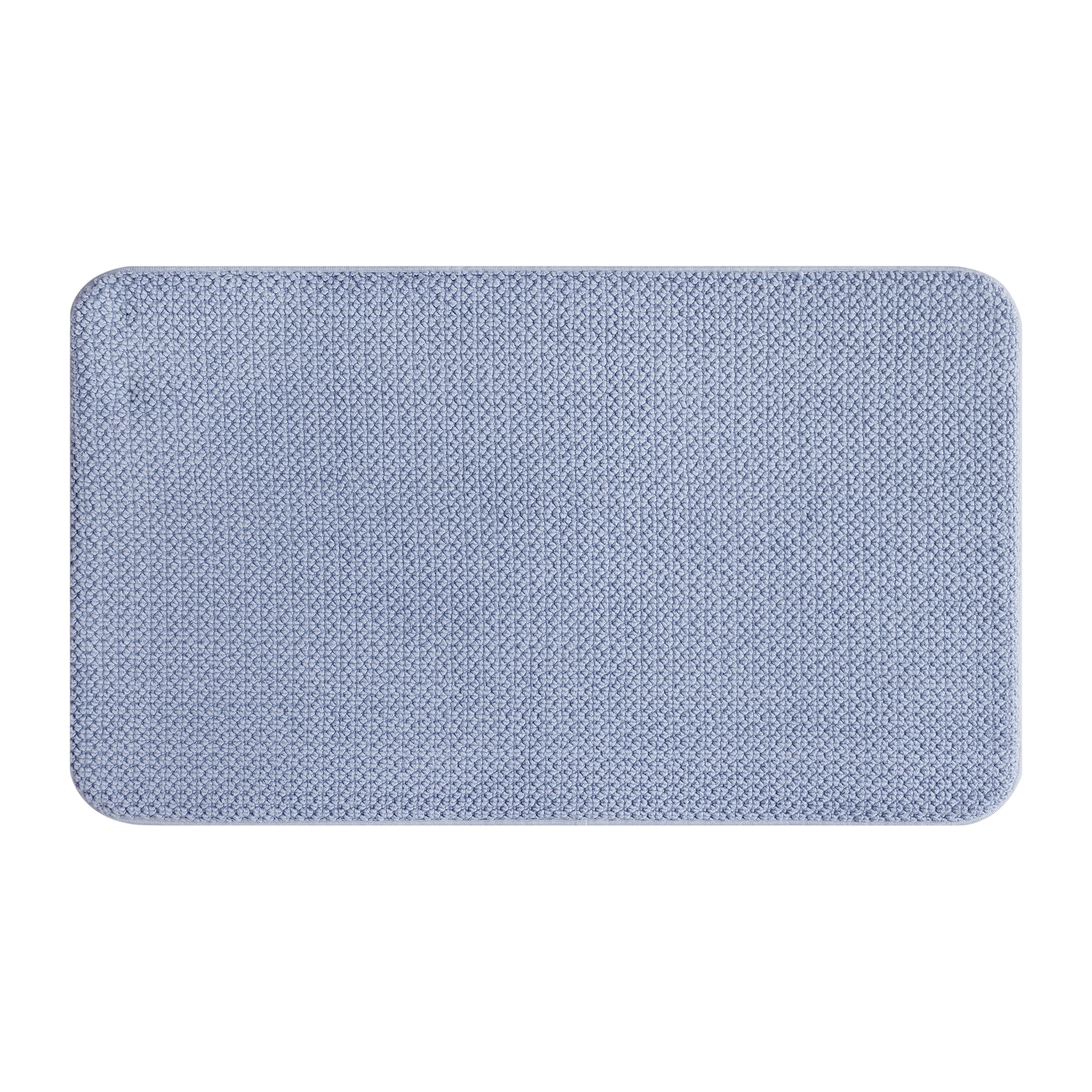 Better Homes & Gardens Signature Soft Cotton Memory Foam Bath Rug, Blue Silver, 20" x 34"