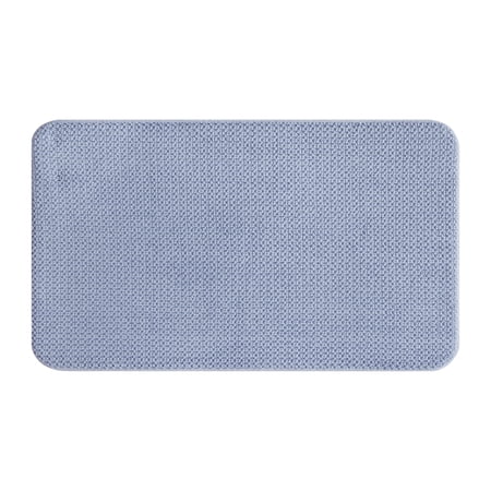 Better Homes & Gardens Signature Soft Cotton Memory Foam Bath Rug, Blue Silver, 20" x 34"
