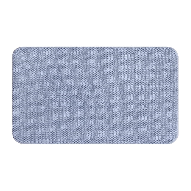 Signature Bath Rug Better Homes & Gardens Signature Soft Cotton Memory Foam Bath Rug, Blue ...