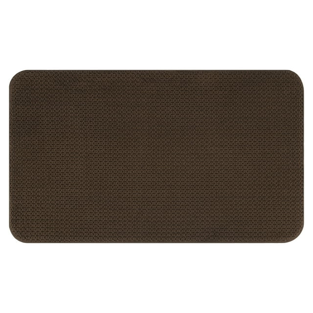 Better Homes & Gardens Signature Soft Memory Foam Brown Basket, Cotton Bath Rug, 20" x 34"