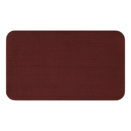 Better Homes & Gardens Signature Soft Cotton Memory Foam Bath Rug, Deep Redwood, 20" x 34"