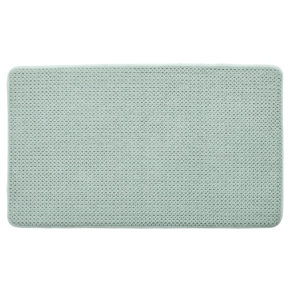 Better Homes & Gardens Signature Soft Cotton Memory Foam Bath Rug, Green River, 20" x 34"