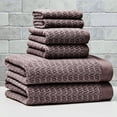 thumbnail image 1 of Better Homes & Gardens Signature Soft Cotton Melange 6 Piece Bath Towel Set,Brown Basket, 1 of 15