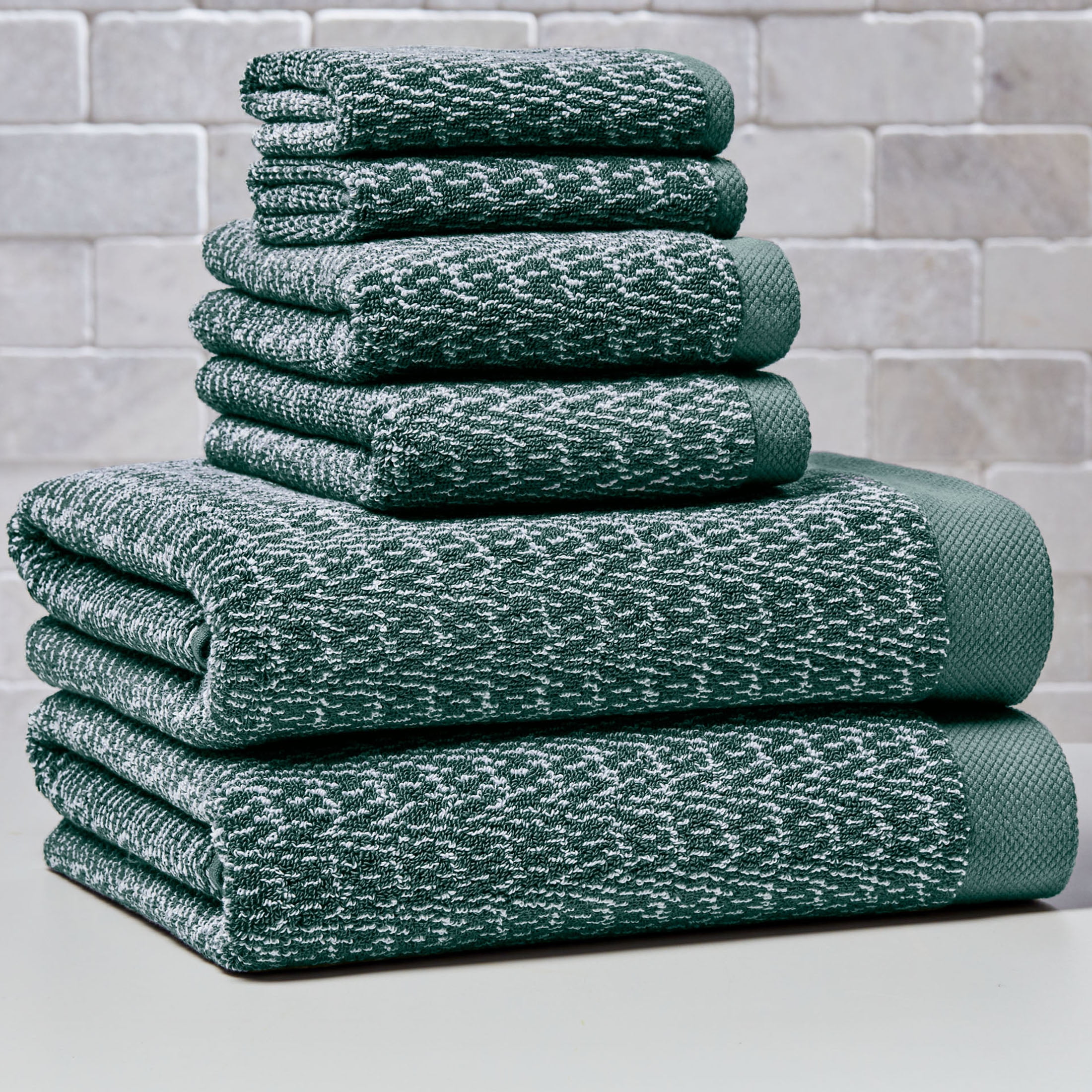 Better Homes & Gardens Signature Soft Melange 6 Piece Towel Set,Nimbus