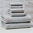 thumbnail image 1 of Better Homes & Gardens Signature Soft Cotton Melange 6 Piece Bath Towel Set, Soft Silver, 1 of 17