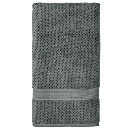 Better Homes & Gardens Signature Soft Cotton Popcorn Textured Bath Sheet, Grey Flannel