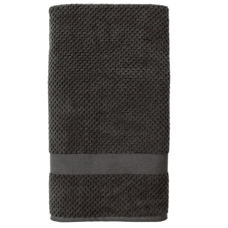 Better Homes & Gardens Signature Soft Cotton Popcorn Textured Bath Sheet, Grey Shadow