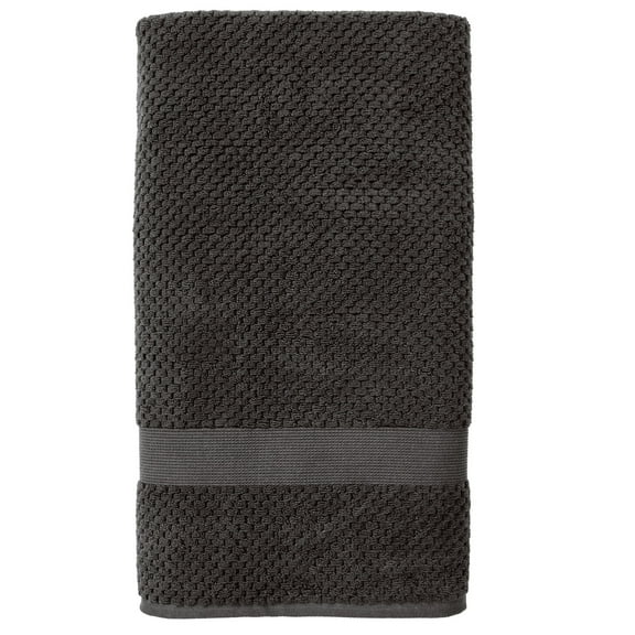 Better Homes & Gardens Signature Soft Popcorn Texture Bath Sheet, Grey Shadow