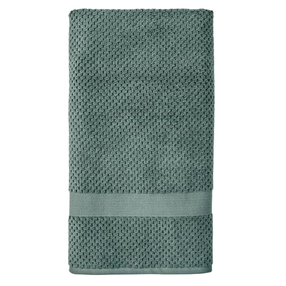 Better Homes & Gardens Signature Soft Cotton Popcorn Textured Bath Sheet, Nimbus Blue