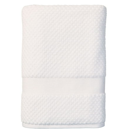 Better Homes & Gardens Signature Soft Cotton Popcorn Textured Bath Towel, Arctic White
