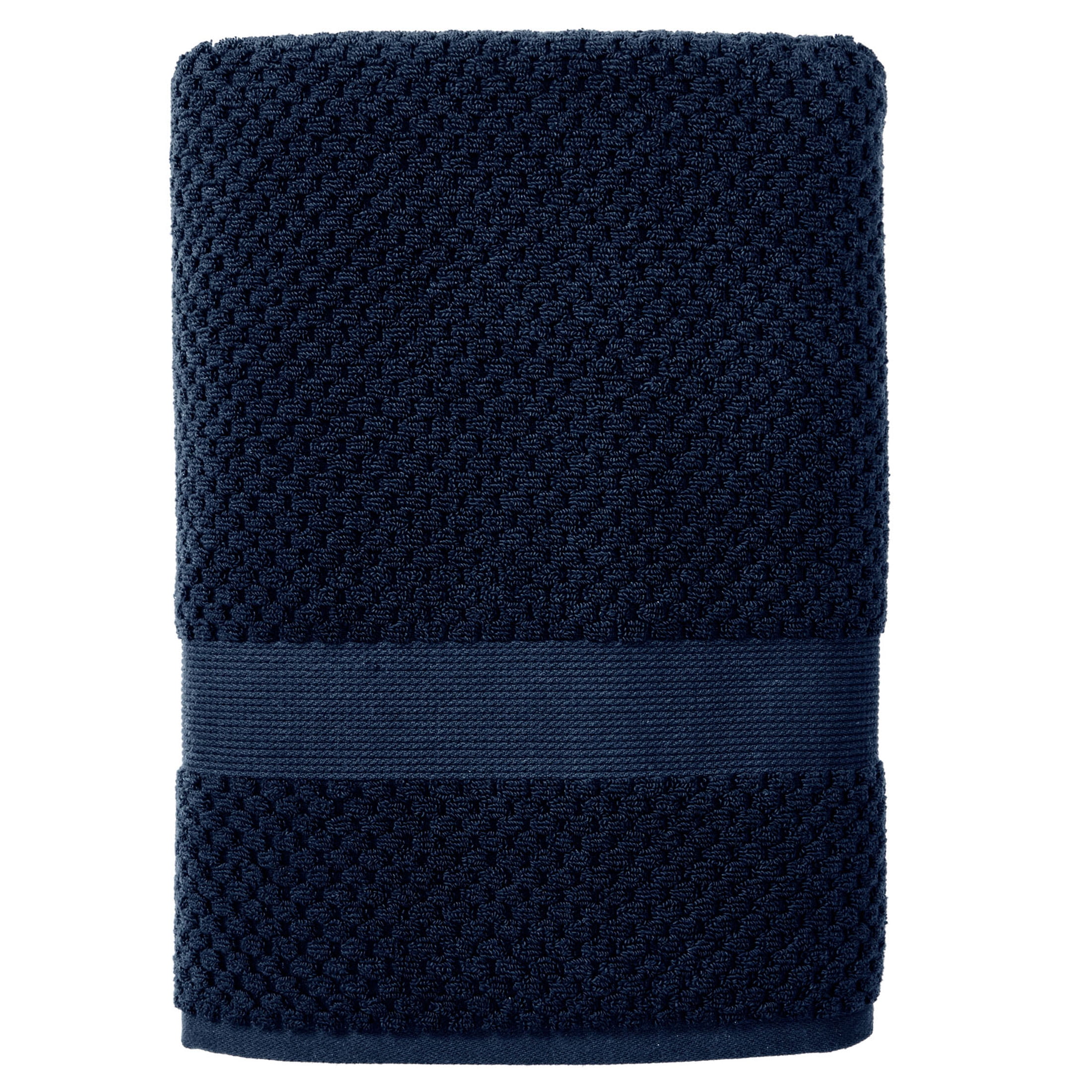 Better Homes & Gardens Signature Soft Cotton Popcorn Textured Bath Towel, Blue Admiral