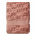 thumbnail interactive-video image 1 of Better Homes & Gardens Signature Soft Cotton Popcorn Textured Bath Towel, Old Rose, 1 of 15
