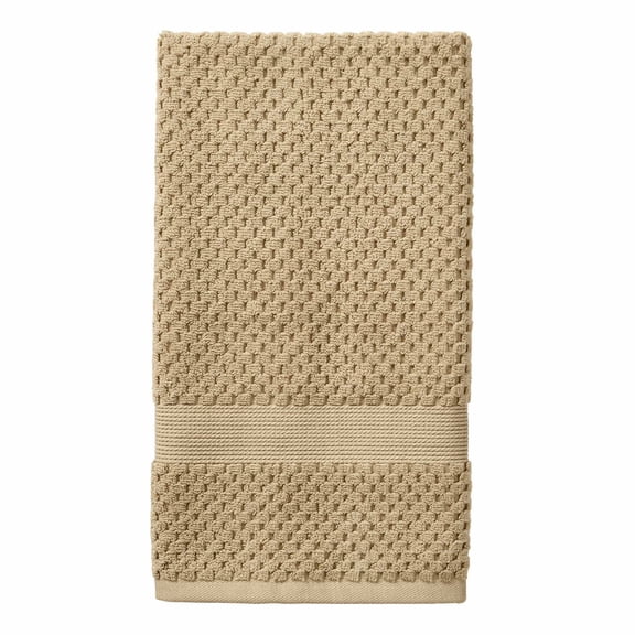 Better Homes & Gardens Signature Soft Cotton Popcorn Textured Hand Towel, Almond Biscuit