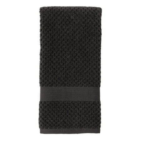 Better Homes & Gardens Signature Soft Cotton Popcorn Textured Hand Towel, Grey Shadow