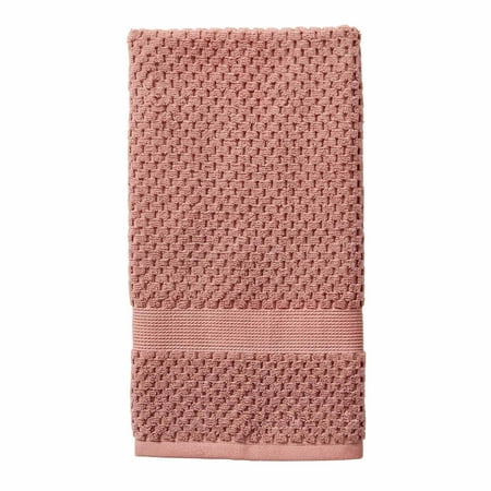 Better Homes & Gardens Signature Soft Cotton Popcorn Textured Hand Towel, Old Rose
