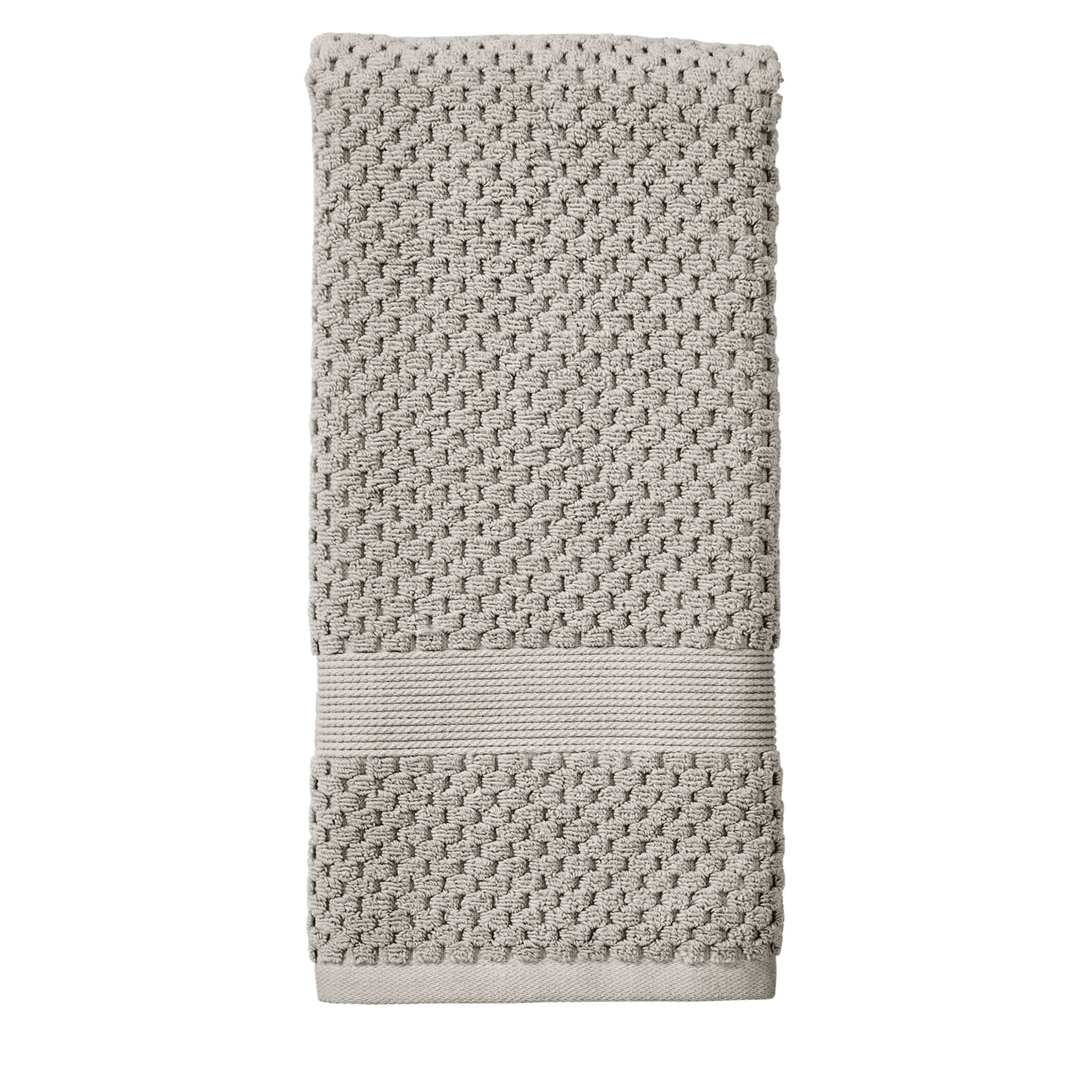 Better Homes & Gardens Signature Soft Cotton Popcorn Textured Hand Towel, Soft Silver