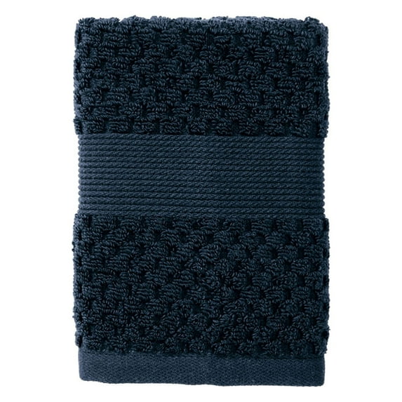 Better Homes & Gardens Signature Soft Cotton Popcorn Textured Washcloth, Blue Admiral